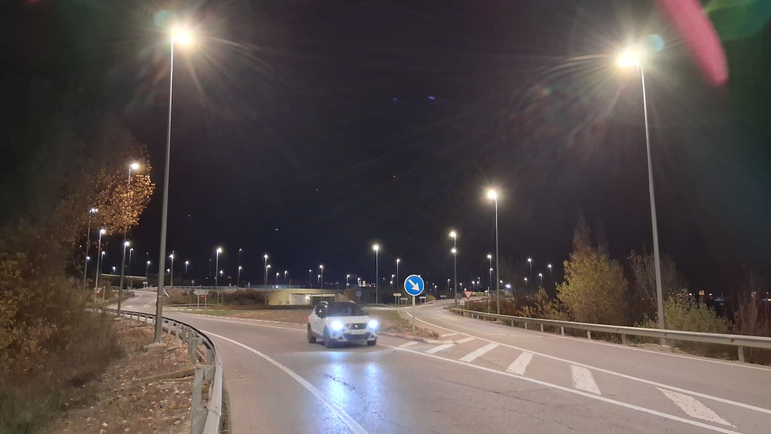 Los accesos a la ciudad de Teruel por carretera recuperan la iluminación después de 15 años