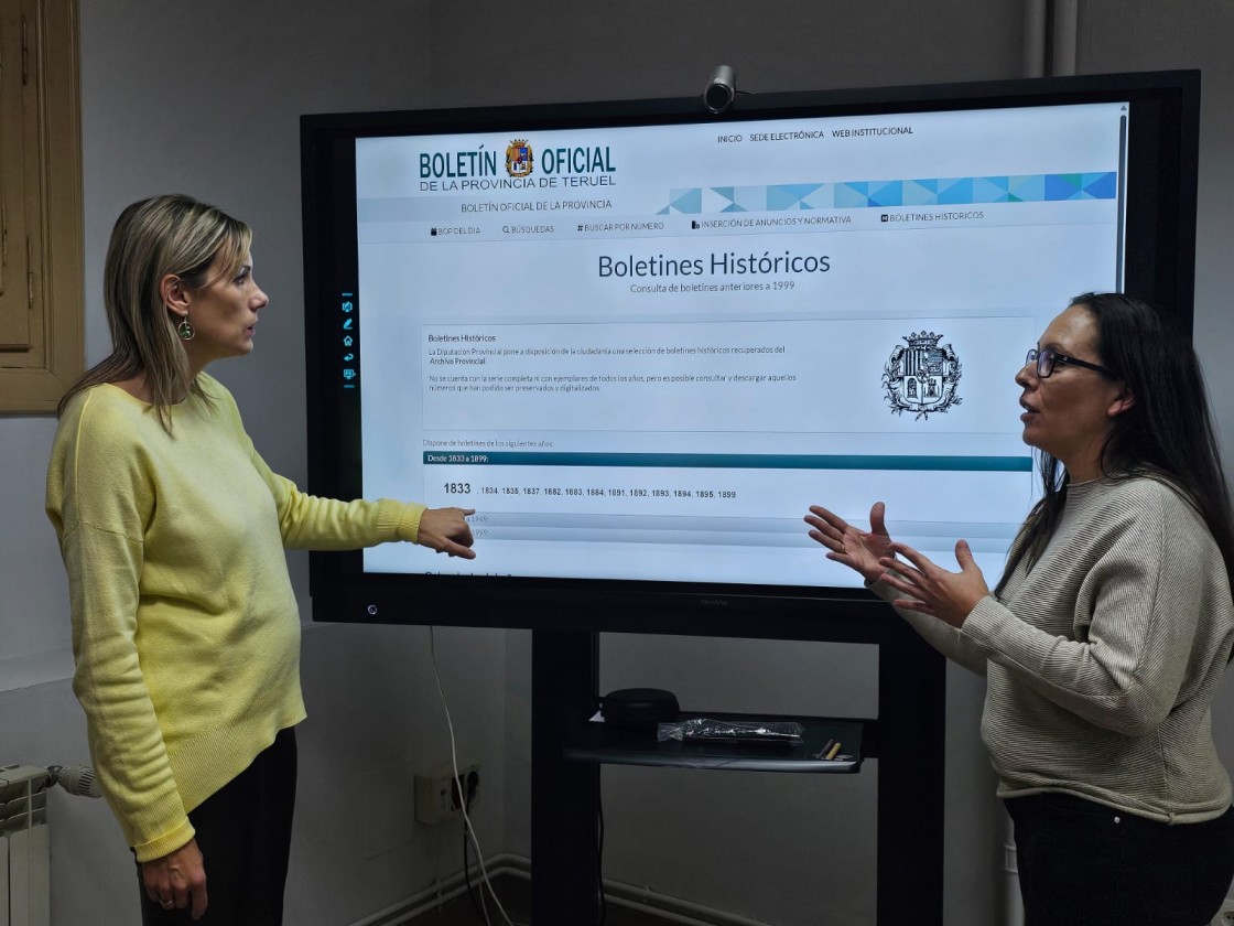 El BOPTE incorpora la consulta online de los boletines históricos de la provincia de Teruel desde 1833