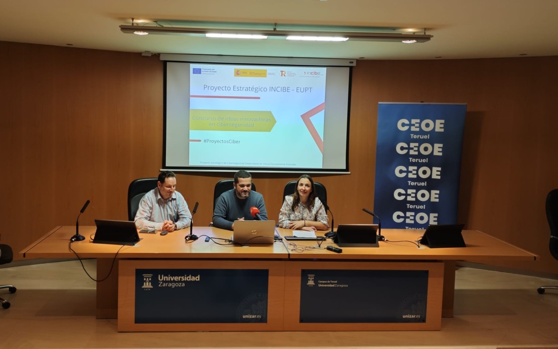 EUPT y CEOE Teruel impulsan un concurso  de ideas innovadoras en ciberseguridad