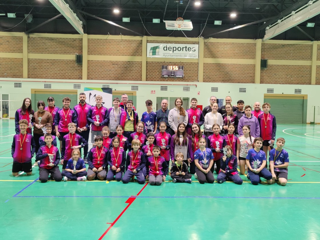Las Viñas acoge casi un centenar de partidos en la Copa de Navidad de bádminton
