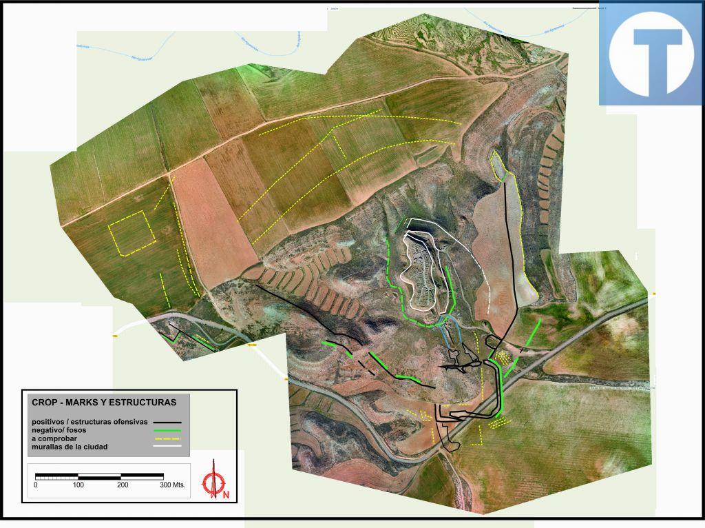 La fotografía con drones desvela nuevas estructuras ofensivas en Azaila