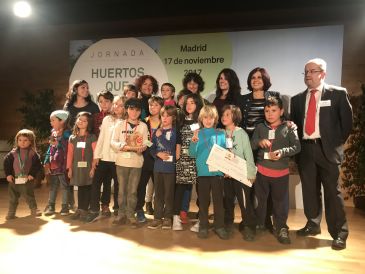 La escuela de Olba recoge en Madrid su premio nacional por su huerto escolar