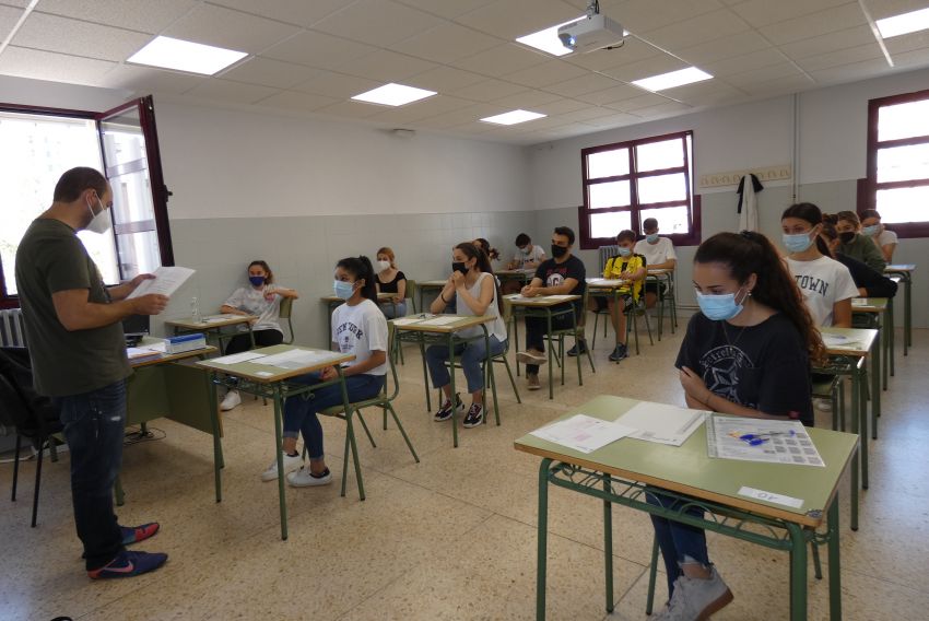 Comienzan los exámenes de la Evau en nueve sedes en Teruel con protocolos covid