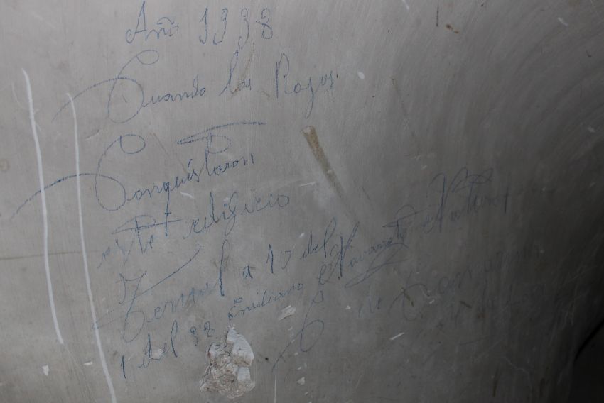 Un grafiti hecho durante la guerra en la iglesia de San Francisco permite a un hijo conocer la historia de su padre