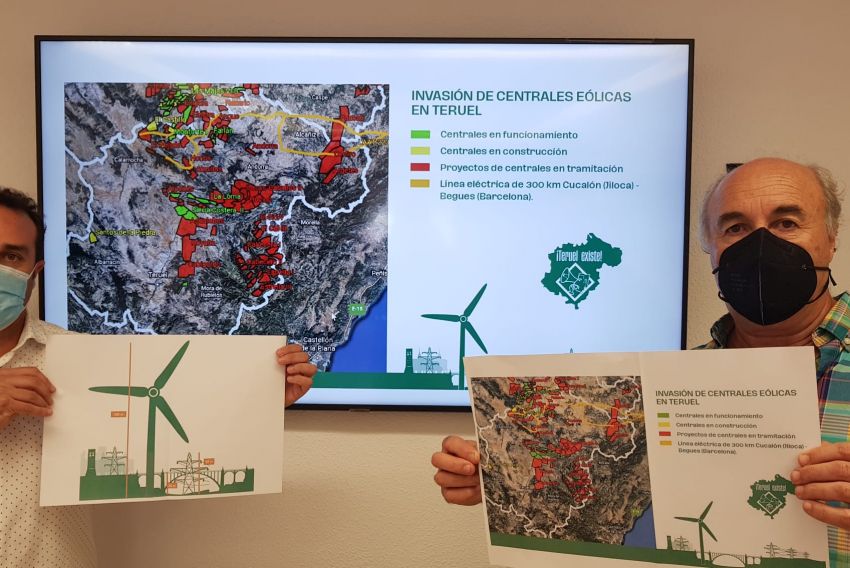 Teruel Existe denuncia que los proyectos eólicos ocupan ya el 10% del territorio de la provincia