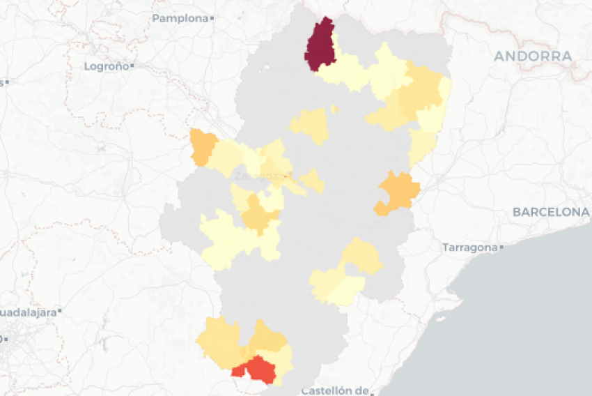 La provincia de Teruel comunica 28 contagios, 19 más que la semana anterior