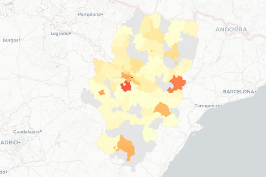 La provincia de Teruel notifica 74 contagios, 34 en la capital y 17 en Alcañiz