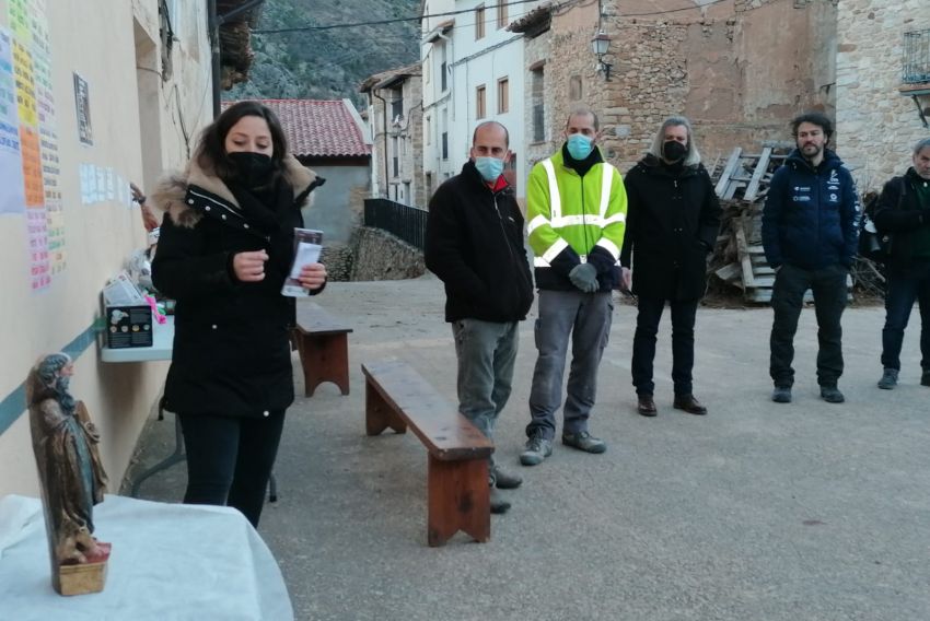 La Comarca del Maestrazgo presenta la restauración de la talla de San Antonio Abad en Montoro