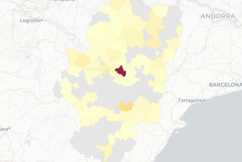 Baja la incidencia de covid en Teruel y los ingresos se mantienen estables