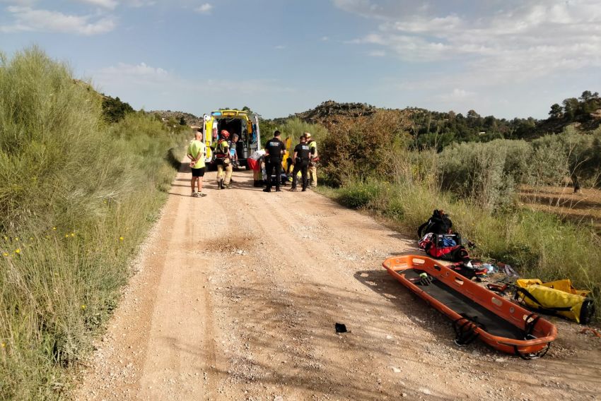 Rescatado un ciclista que se precipitó por una ladera en la Val de Zafán