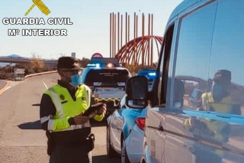 La Guardia Civil de Teruel investiga al conductor de un vehículo que circulaba a 184 km/hora por la autovía A23