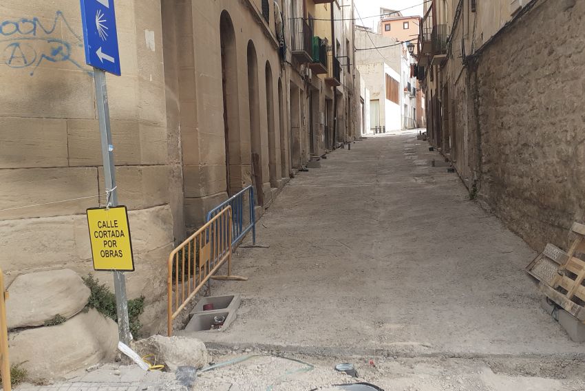 Las obras de renovación de tuberías de la calle Panfranco de Alcañiz entran en su recta final