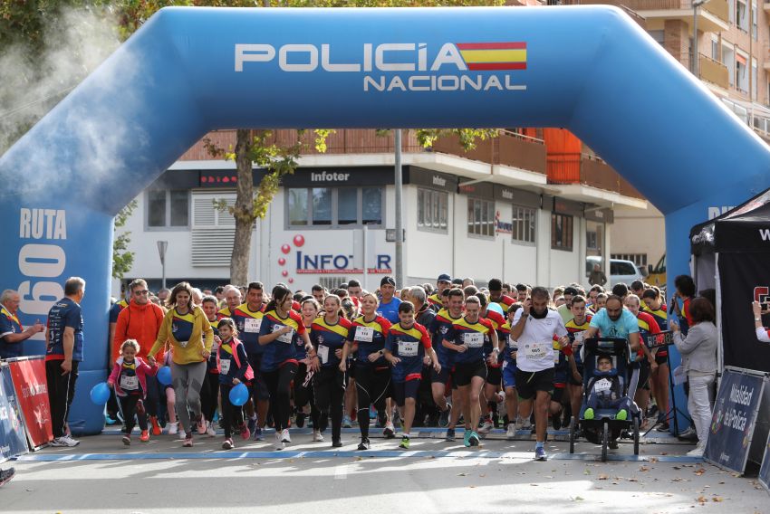 Los turolenses hacen kilómetros solidarios para pedir que se denuncie el acoso