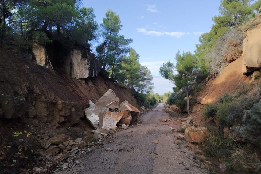 El Matarraña recomienda no circular por algunas zonas de la vía verde Val de Zafán por peligro de desprendimientos