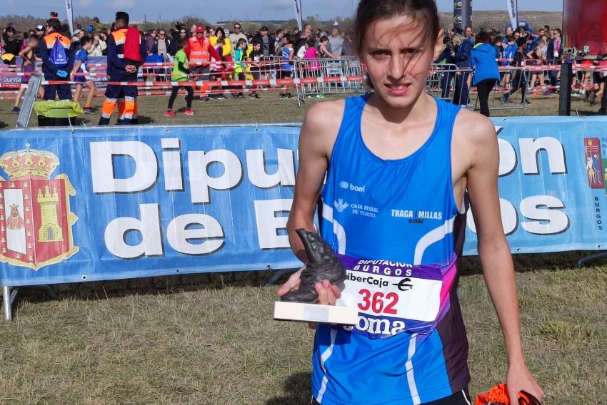 Carlota Gasión Lázaro, subcampeona de España de cross sub-12: “Entrené para ganar, lo di todo en Atapuerca y quedé segunda; ha sido mi carrera más especial”