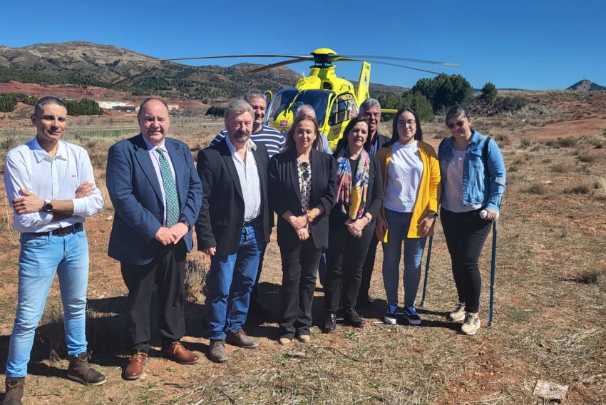 La comarca de Cuencas Mineras contará este verano con un helipuerto para aterrizaje nocturno del 112 Aragón