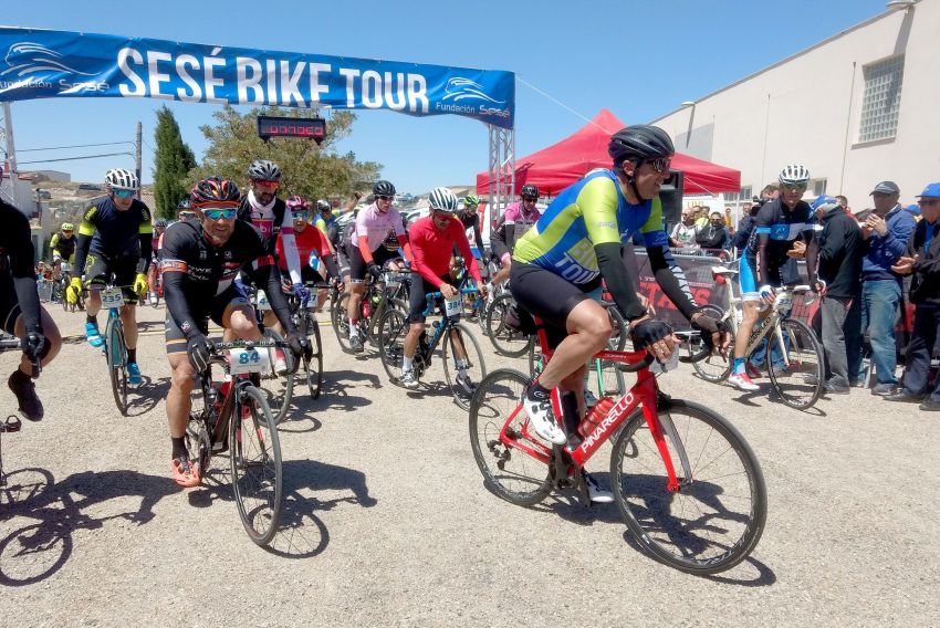 Todo preparado en Urrea de Gaén para la 5ª edición de la Sesé Bike Tour