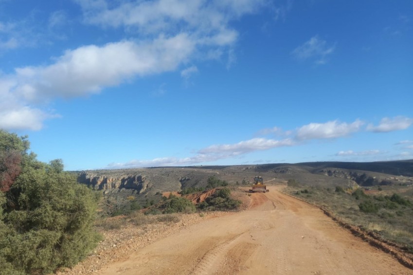 La DPT termina la reparación de los caminos rurales por los que discurrió la Baja Aragón