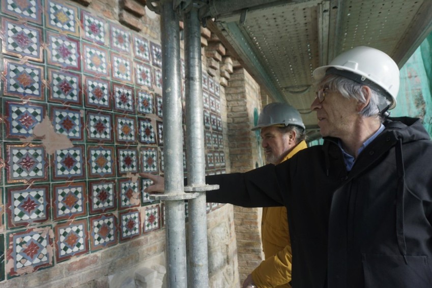 La primera fase de restauración de la Escalinata estará visible en unas semanas