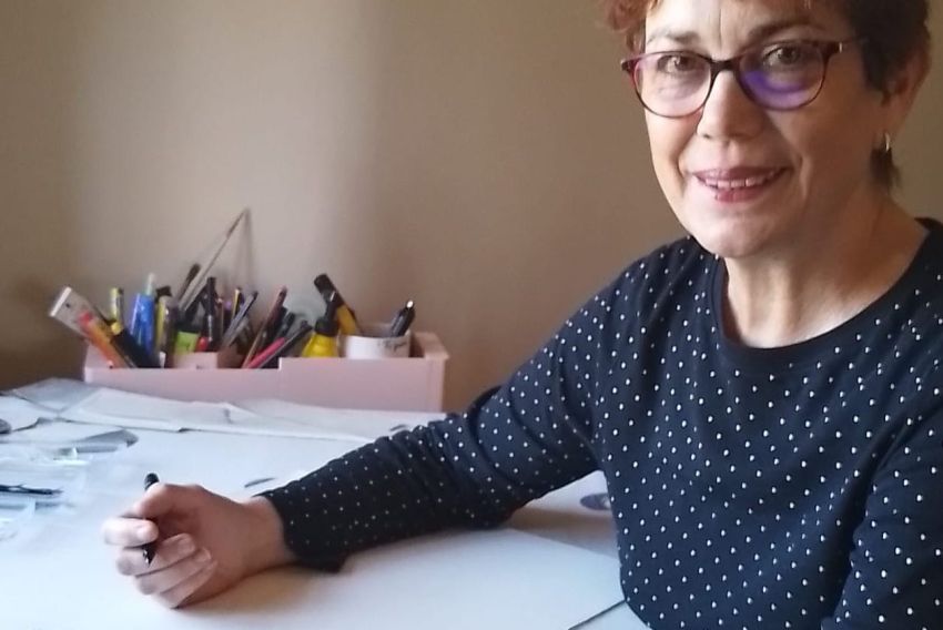 Caterina Burgos, artista y grabadora: 