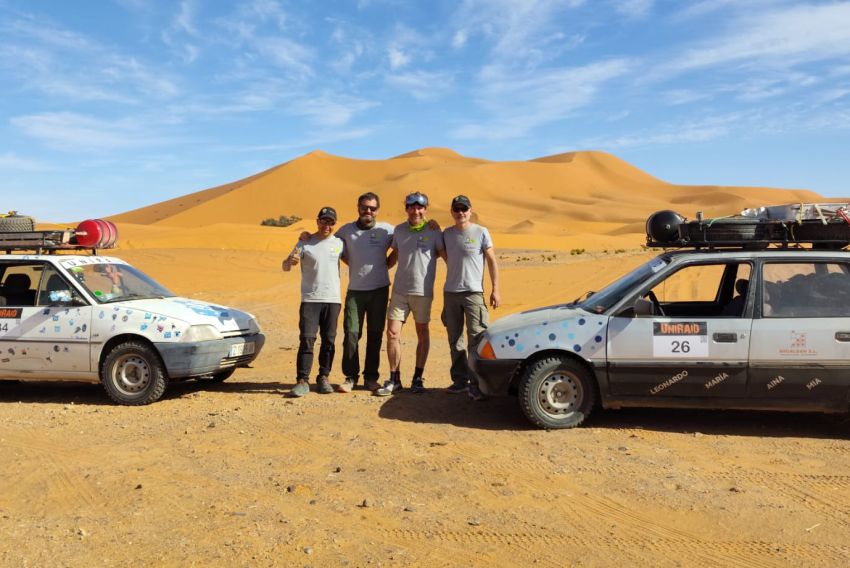 Cuatro amigos de Valderrobres, 4.500 kilómetros y una odisea solidaria en el Sáhara