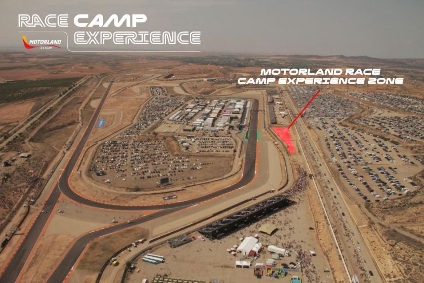 Motorland prepara una zona VIP para caravanas en la recta de meta de cara al GP de Aragón