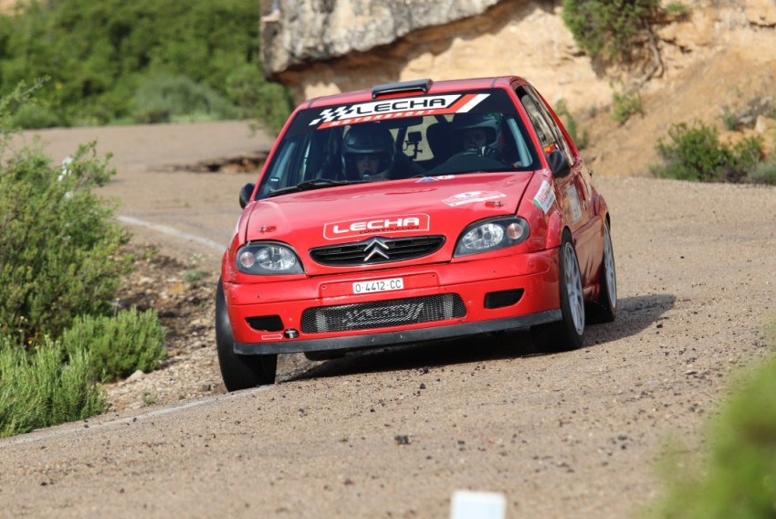 Dominio absoluto de Adrián Lecha  y Belén Maniega en casa, en el Rally del Bajo Aragón