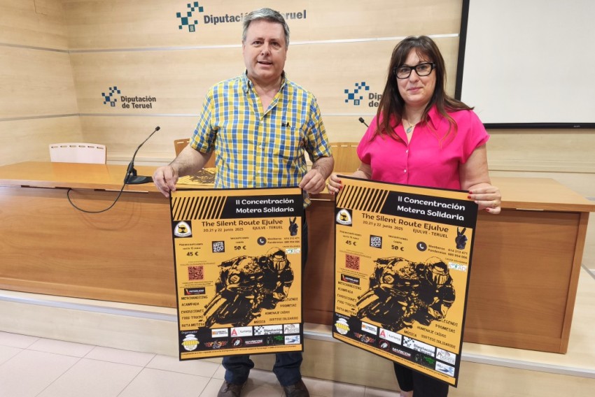 Ejulve acogerá la segunda Concentración Motera Solidaria The Silent Route, del 20 al 22 de junio, a favor de Atadi