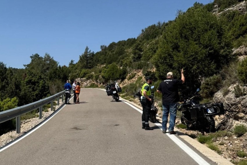 Herido grave un motorista en un accidente en Mosqueruela