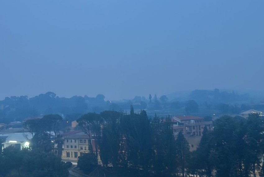 El Bajo Aragón activa medidas de precaución ante el humo llegado desde Lérida 