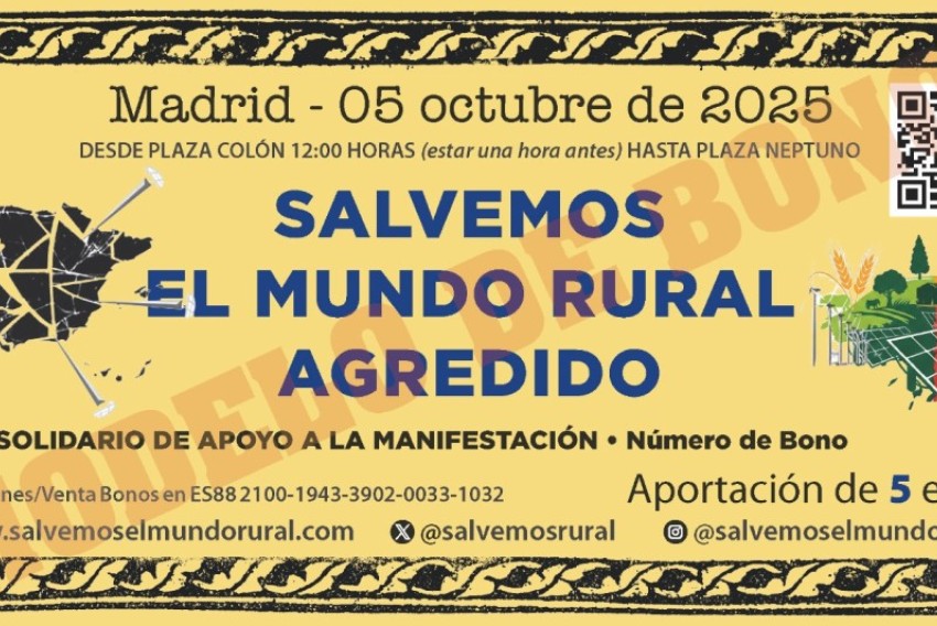 Lanzan los bonos para sufragar la manifestación del 5 de octubre en Madrid