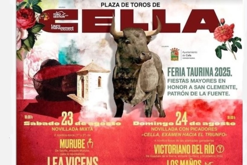 Cella celebra este fin de semana su feria de novilladas con dos nombres clave: Casado y Palacio