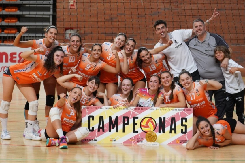El Pamesa Teruel femenino conquista la Copa de Aragón de voleibol con autoridad