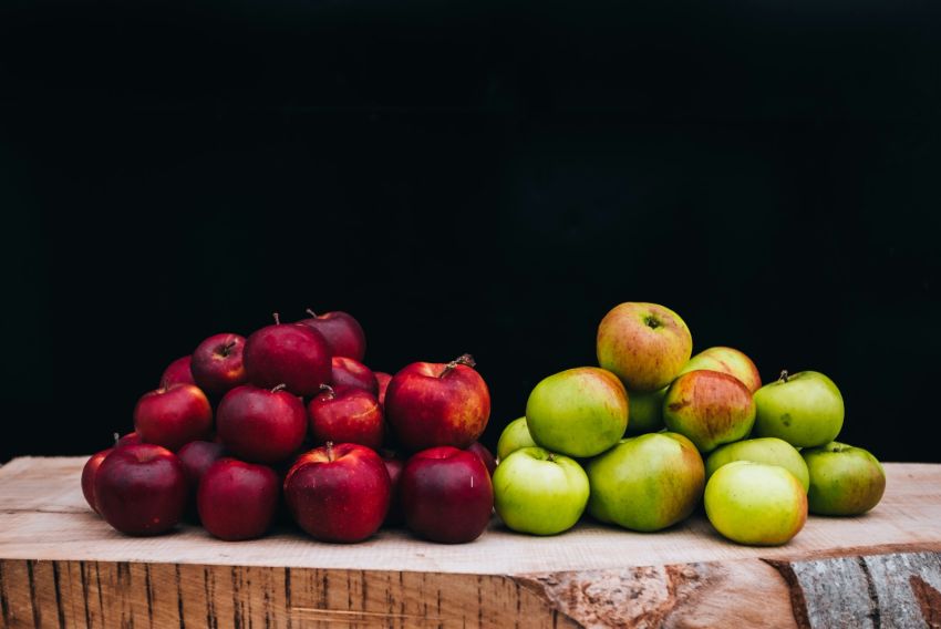 Tres pares de manzanas