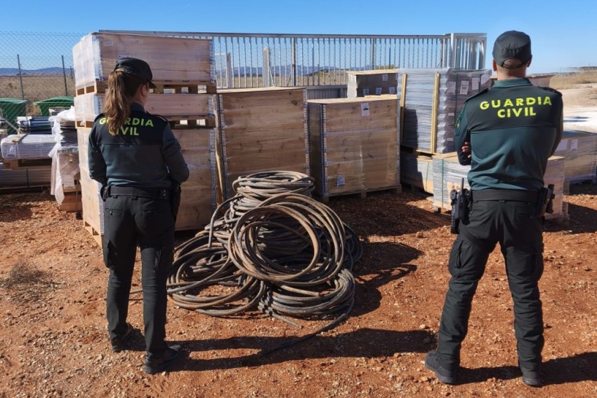 La Guardia Civil detiene a siete personas como presuntas autoras de un delito de robo de cable de cobre en Ferreruela de Huerva