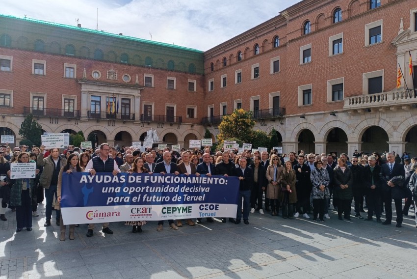 Teruel sale a la calle para exigir que se incrementen las ayudas de funcionamiento