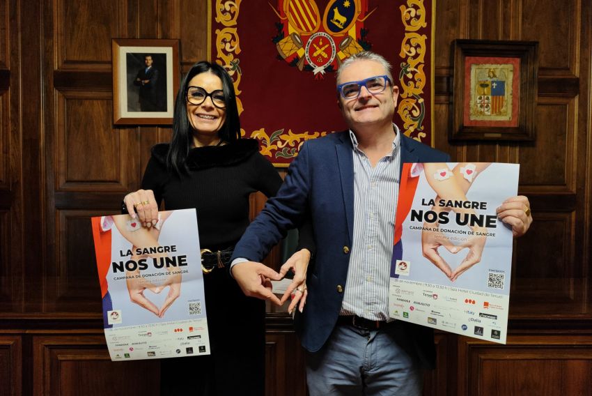 Ayuntamiento de Teruel y Asempaz reeditan la campaña de donación de sangre