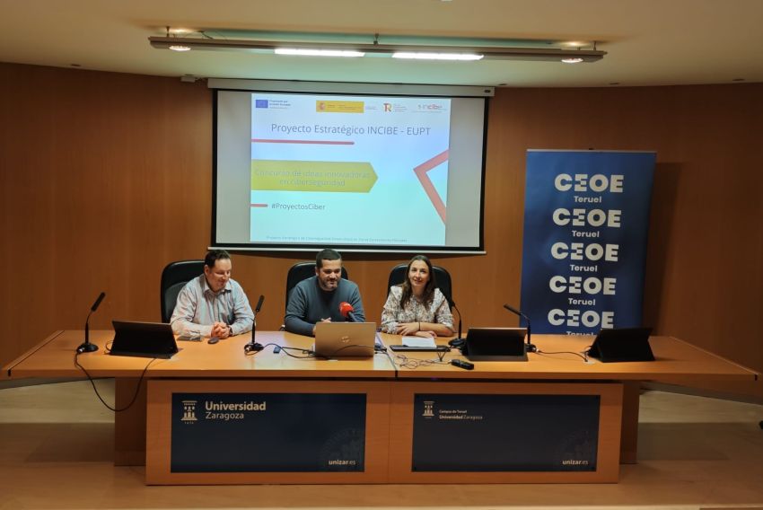 EUPT y CEOE Teruel impulsan un concurso  de ideas innovadoras en ciberseguridad