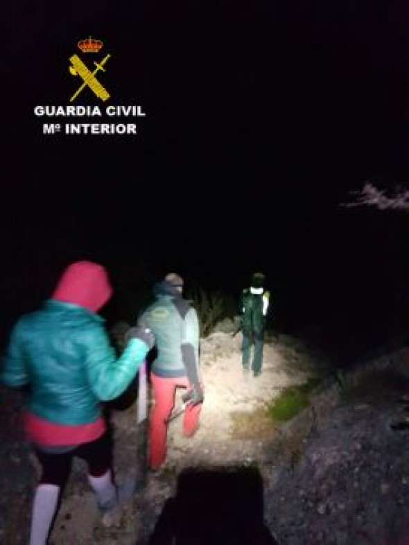 La Guardia Civil rescató a dos personas perdidas en el Parrizal de Beceite