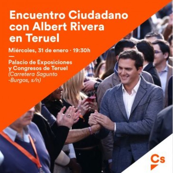 Albert Rivera participará el próximo miércoles en un encuentro ciudadano en Teruel