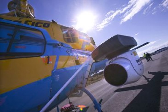 Dos detenidos con la ayuda del helicóptero Pegasus de la DGT por robar un bolso de un coche en la A-23 en Ferreruela de Huerva