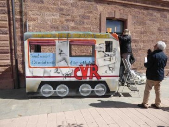 La maqueta de un viejo tren encabezará la manifestación ¡Salvemos Teruel!