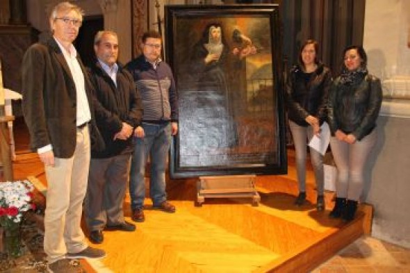 La Comarca del Maestrazgo presenta la restauración del cuadro de sor María Balfagón