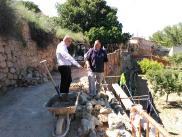 El Ayuntamiento de Alcañiz repara desprendimientos en la plana Los Santos y el cantón de la Loba