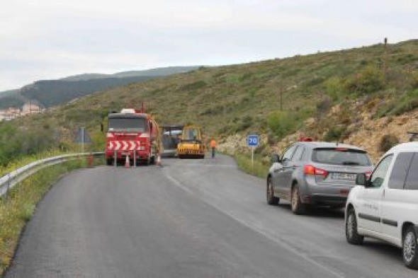 La DGA mejora la carretera entre Bronchales y Orihuela