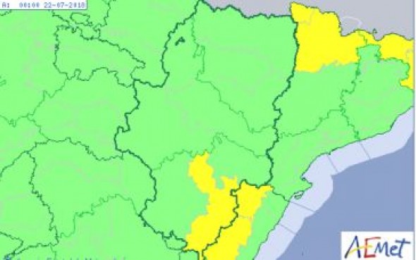 Alerta amarilla por fuertes tormentas en Gúdar y Maestrazgo