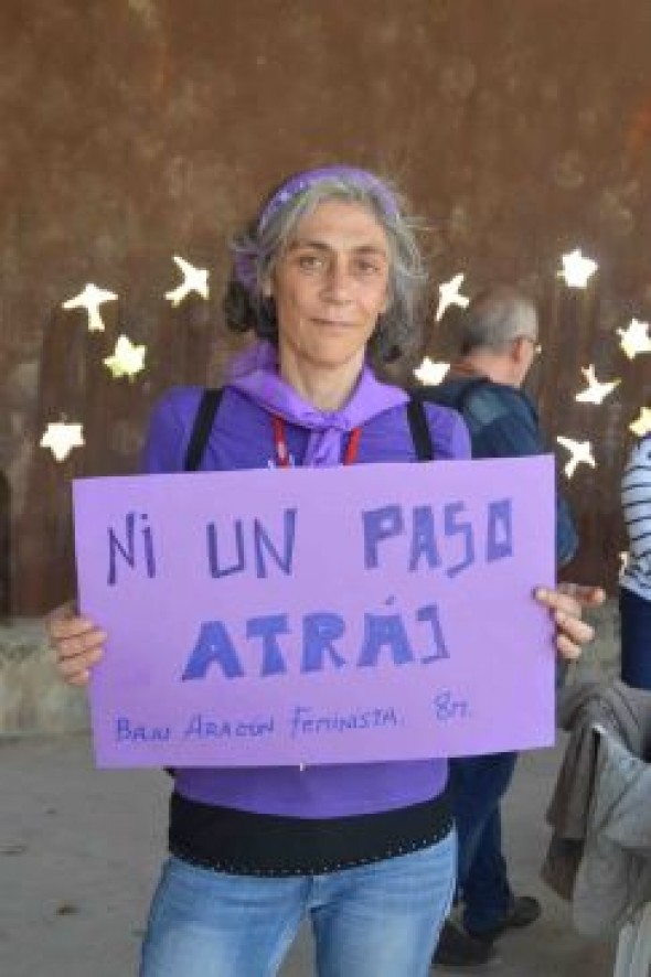 Olga Montañés, integrante de la plataforma Bajo Aragón Feminista: “No queremos volver a casa y ser unas perfectas menores de edad; tenemos que luchar”