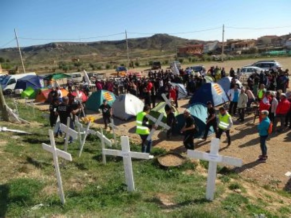 Las subcontratas claman por el futuro de la cuenca minera en una marcha hasta la térmica