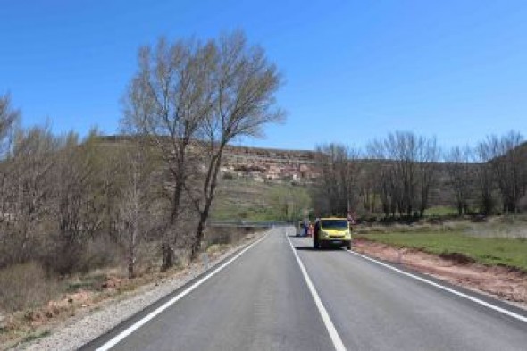 El Gobierno de Aragón concluye la mejora de la carretera autonómica entre Gúdar y Allepuz