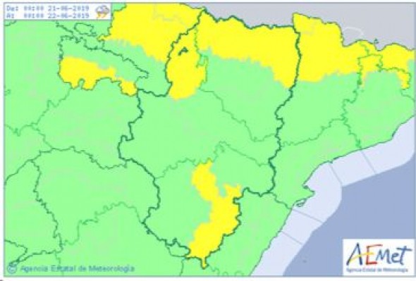Alerta amarilla en Bajo Aragón, Gúdar y Maestrazgo por tormentas